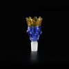 Cazoleta de Cristal Calavera con Corona 18mm Azul