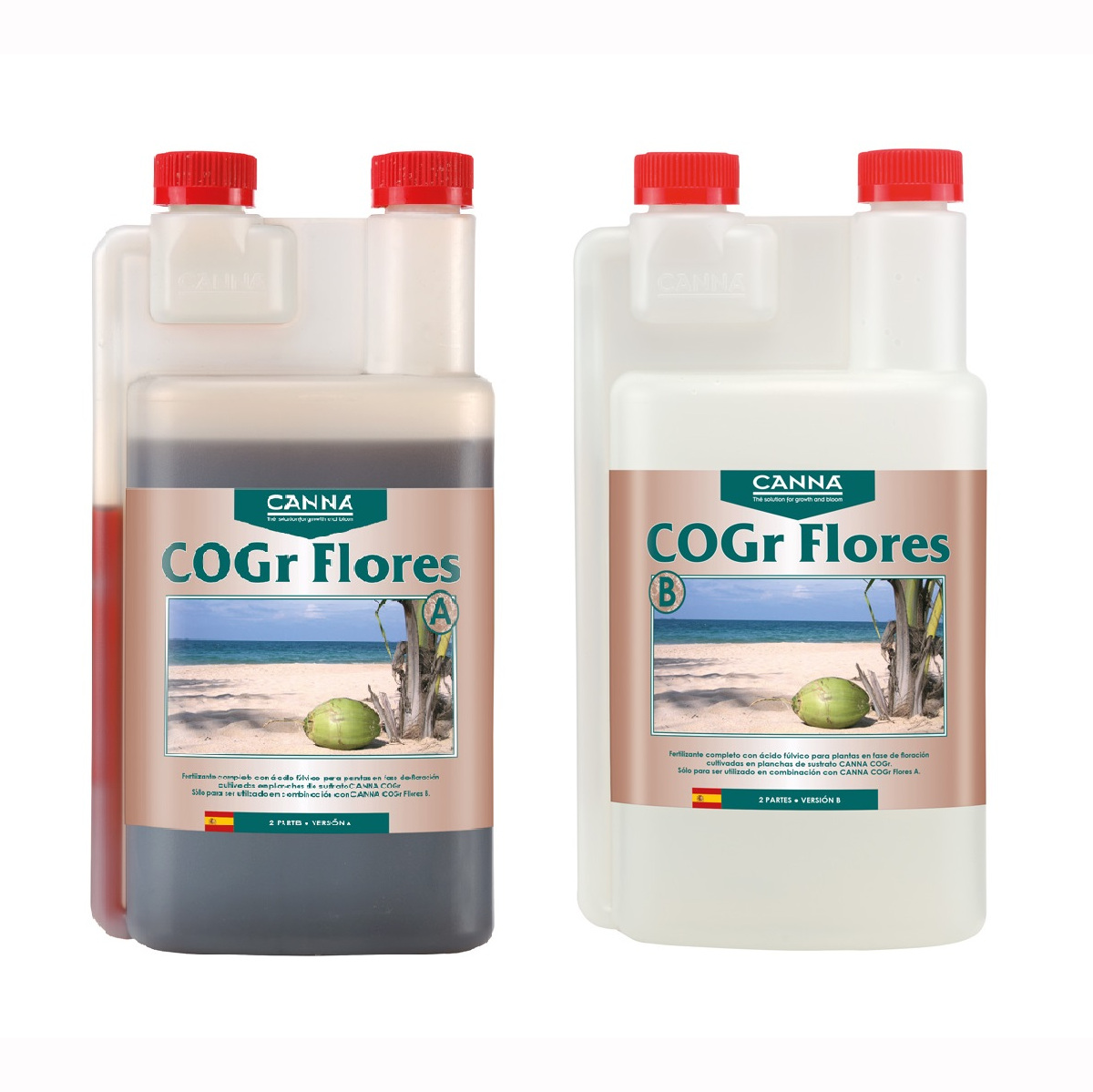 CoGr Flores A+B de Canna Fertilizante de Floración para Cultivos en Coco