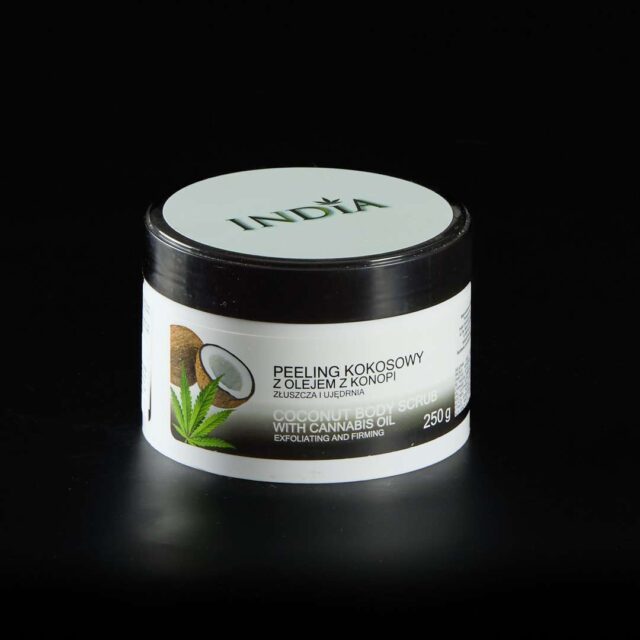 Crema exfoliante con cannabis y aceite de coco 250g