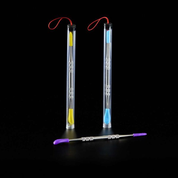 Dabber de Acero Inoxidable con Puntas en Silicona y Estuche - 10cm