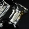 Bong Bubbler 17cm Saxo negro con espiral blanca