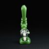 Bong Bubbler 17 cm Saxo verde con espiral blanca