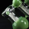 Bong Bubbler 17 cm Saxo verde con espiral blanca