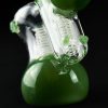 Bong Bubbler 17 cm Saxo verde con espiral blanca