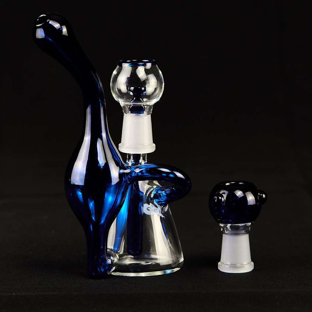 Bong Oiler 15cm Bubbler Pera azul
