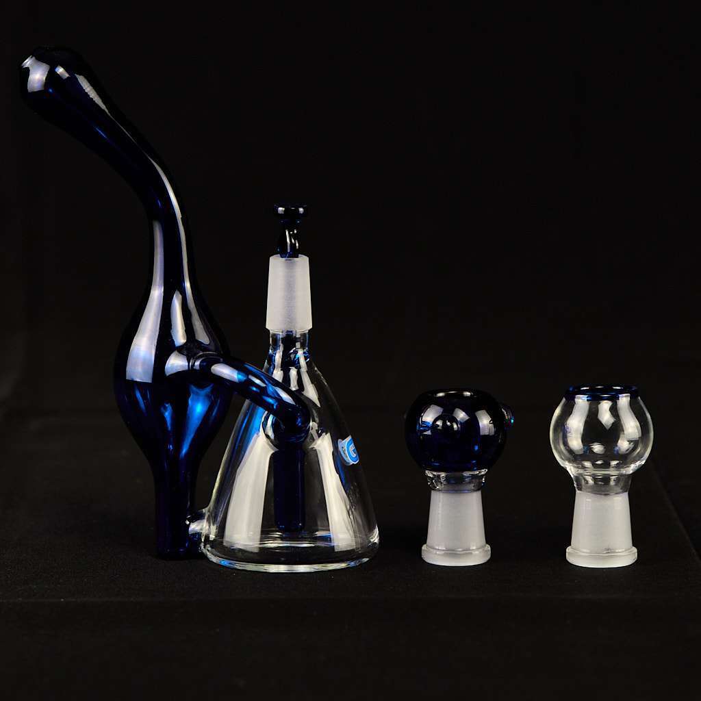 Bong Oiler 15cm Bubbler Pera azul