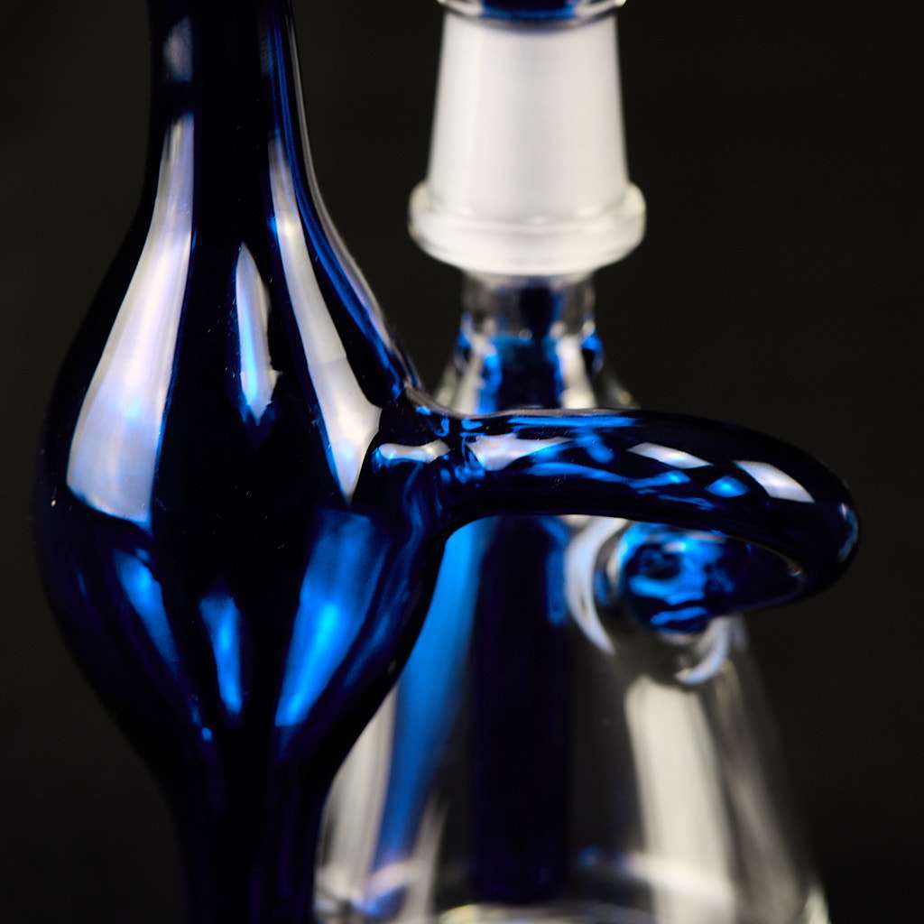 Bong Oiler 15cm Bubbler Pera azul