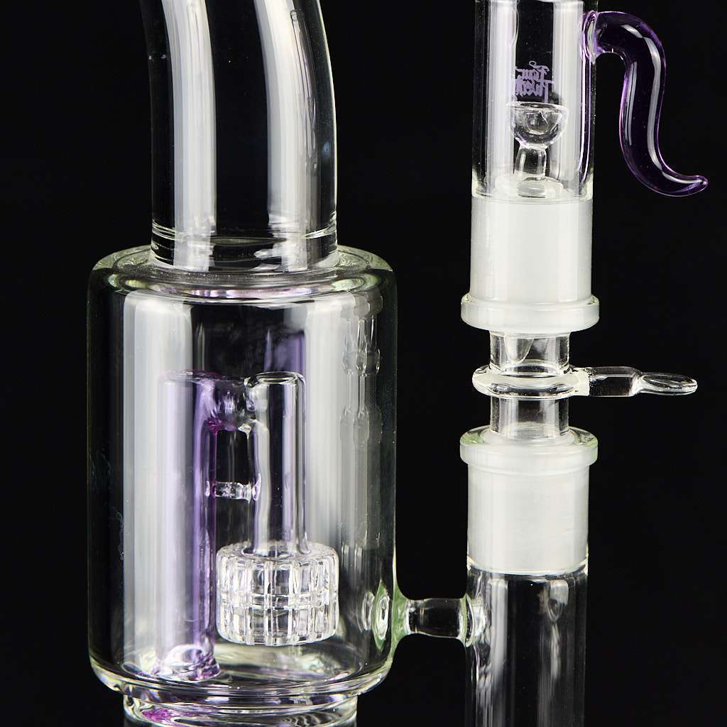 Bong Oiler 39 cm Four Twenty Rueda Pequeña con Doble Percolador para yerbas y extracciones - Imagen 5