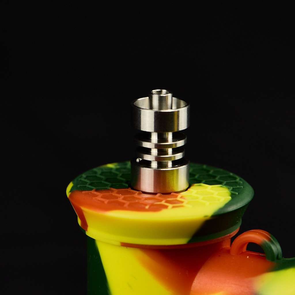 Bong Oiler de silicona 15cm Domeless con contenedor