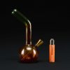Bong cristal 18 cm Rasta redondo con cuello curvo