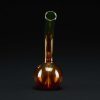 Bong cristal 18 cm Rasta redondo con cuello curvo