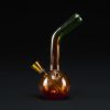 Bong cristal 18 cm Rasta redondo con cuello curvo