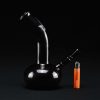 Bong cristal 22 cm AllBlack Leaf con cuello curvo