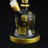 Bong cristal 22cm Deco negro con cuadrados oro