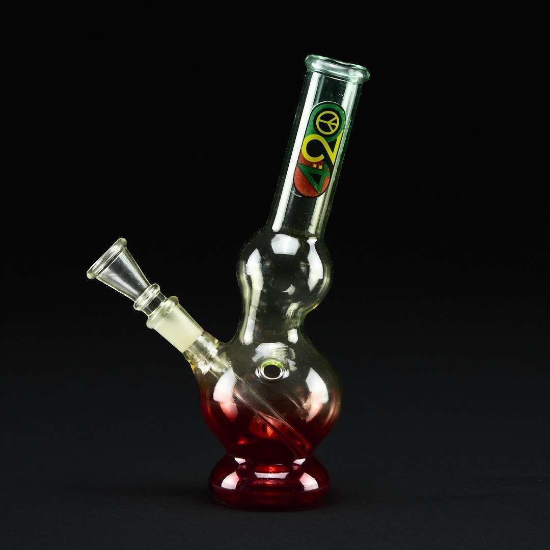 Bong cristal 23cm 4:20 Rasta Fluor - Imagen 5