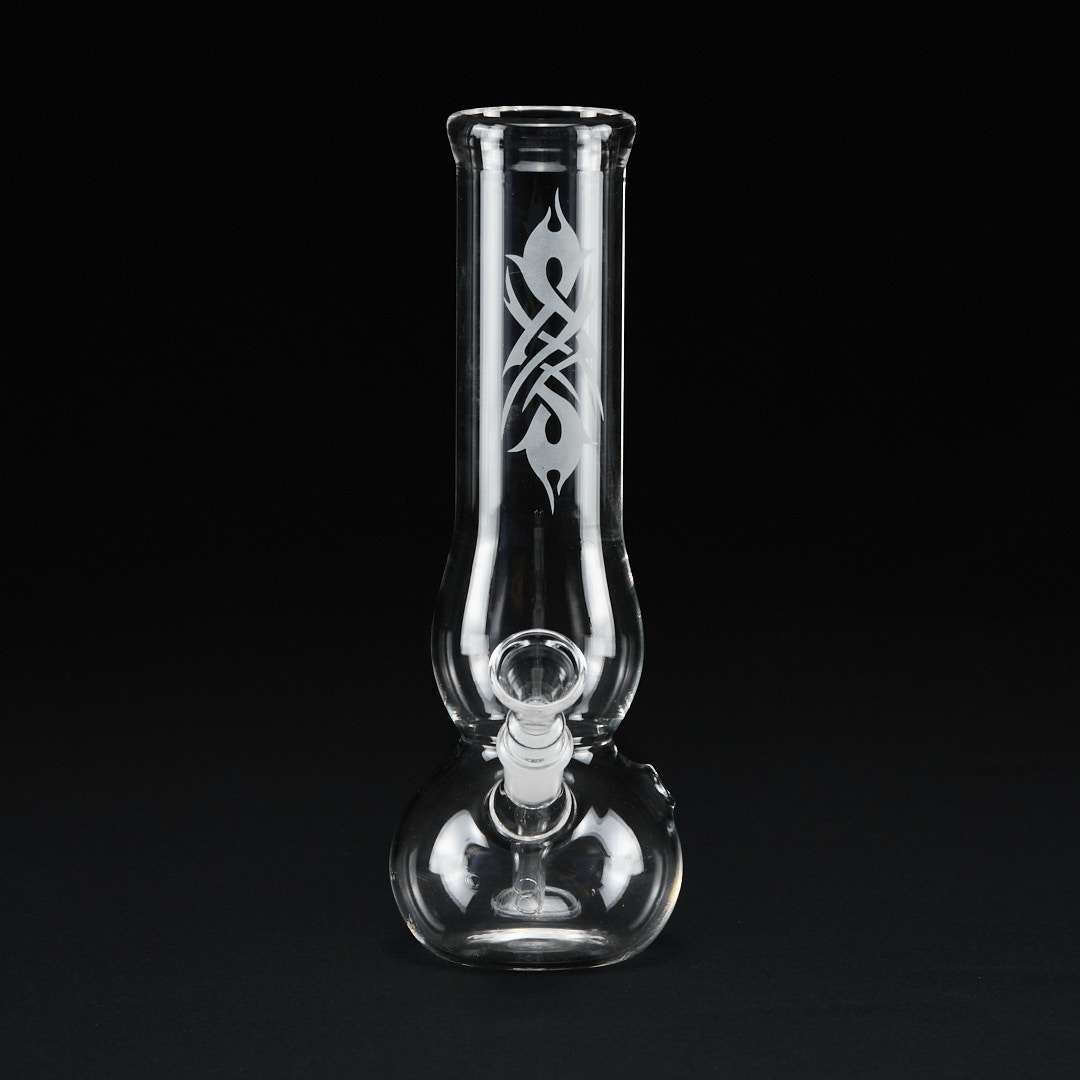 Bong cristal 23 cm Tribal blanco para hielo - Imagen 3