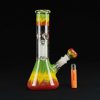 Bong cristal 25cm Ripple rasta con percolador 6 brazos