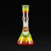 Bong cristal 25cm Ripple rasta con percolador 6 brazos