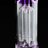 Bong cristal 58cm Grace Purple con doble percolador y 12 brazos