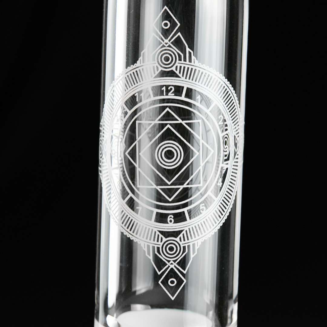 Bong cristal 41cm Mandala Geometric Rojo