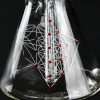 Bong cristal 41cm Mandala Geometric Rojo