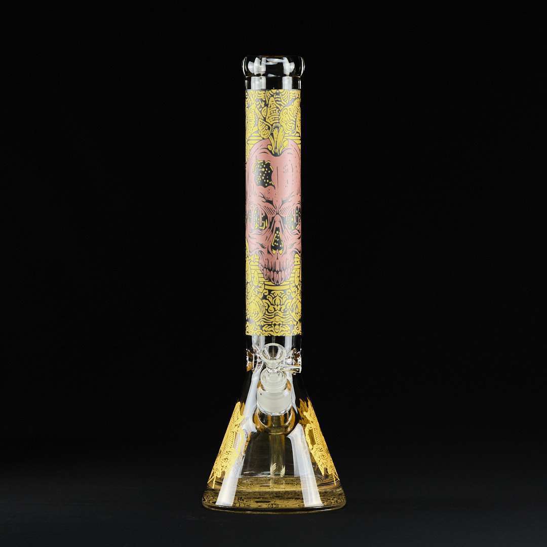 Bong cristal 43cm Calavera geométrica
