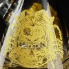 Bong cristal 43cm Calavera geométrica