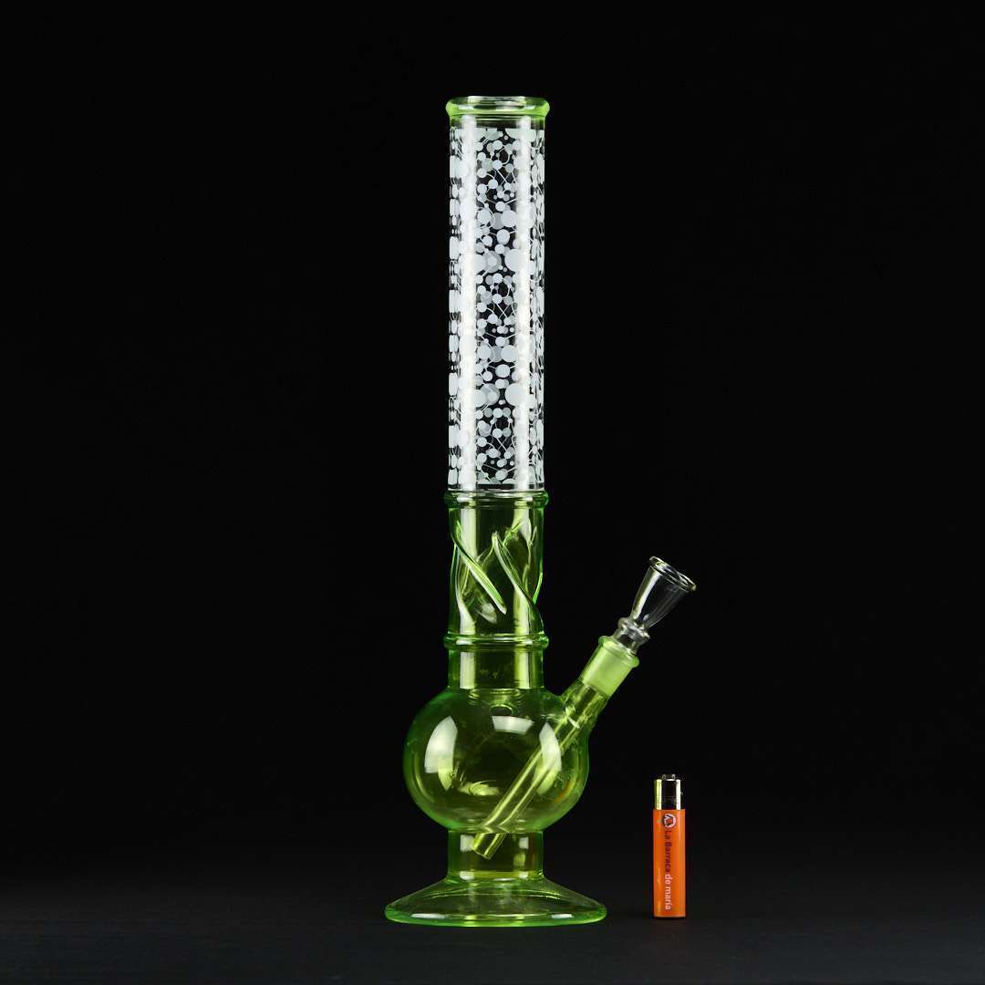 Bong cristal 43cm Copa verde para hielo - Imagen 2