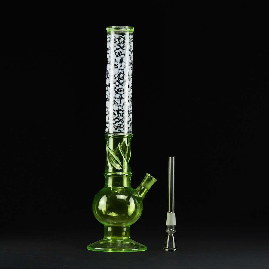 Bong cristal 43cm Copa verde para hielo - Imagen 3