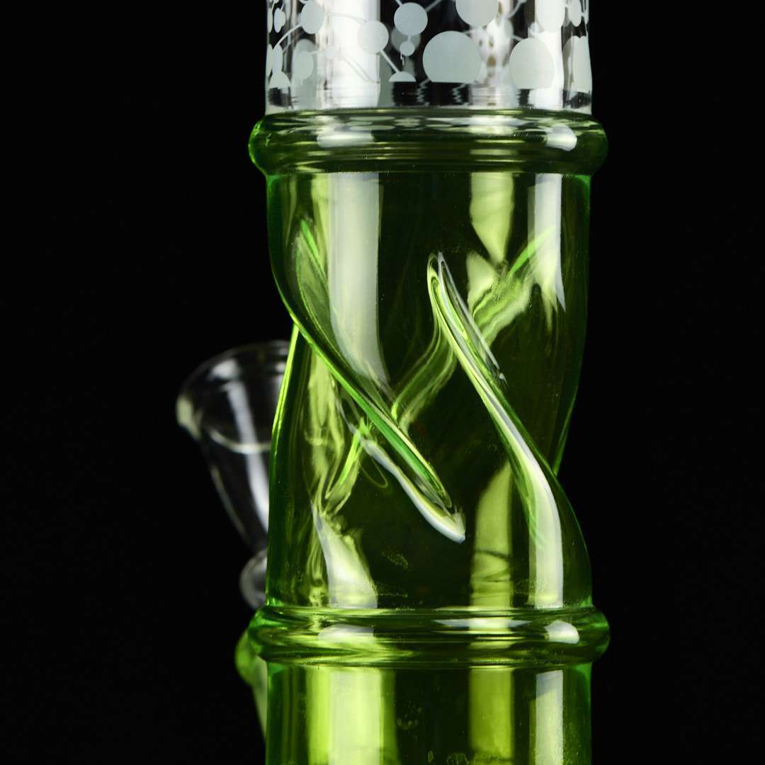 Bong cristal 43cm Copa verde para hielo - Imagen 7