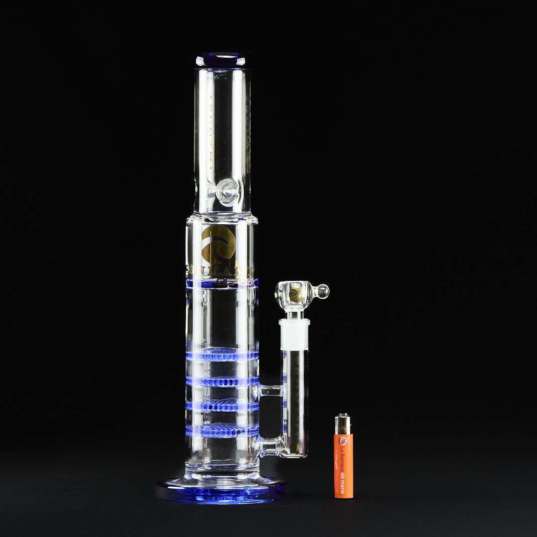 Bong cristal 45cm Tsunami HoneyComb con 4 disco percoladores