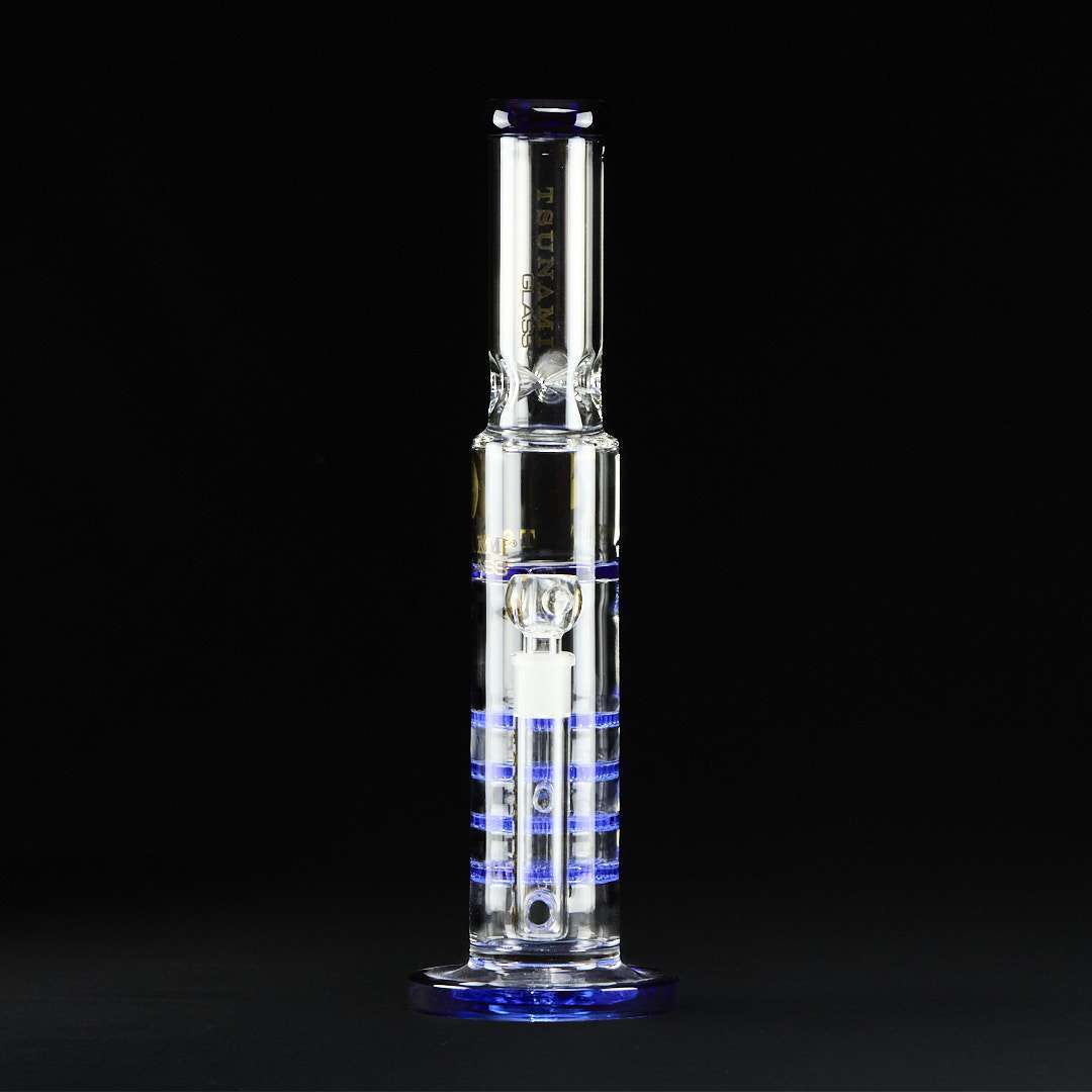 Bong cristal 45cm Tsunami HoneyComb con 4 disco percoladores