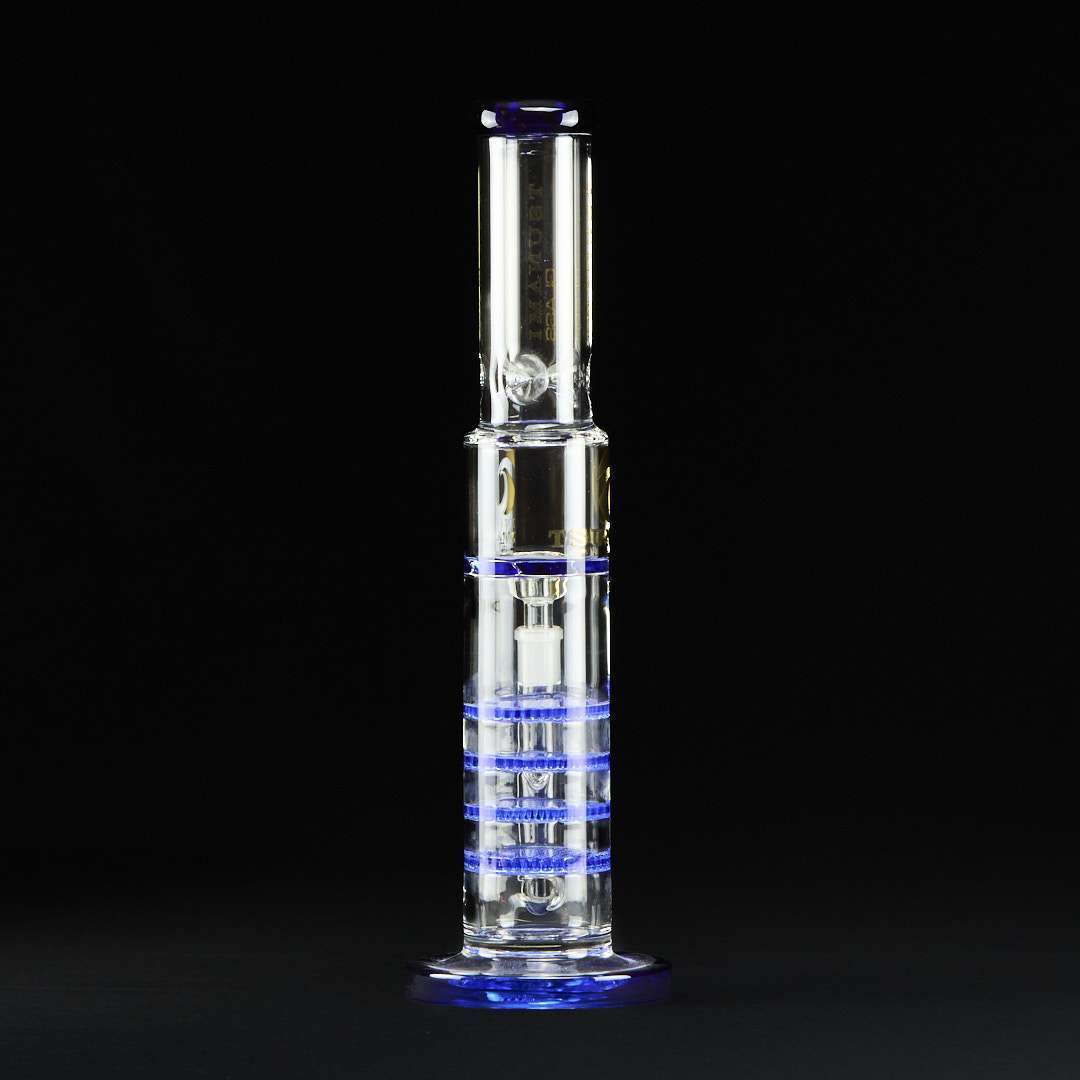 Bong cristal 45cm Tsunami HoneyComb con 4 disco percoladores