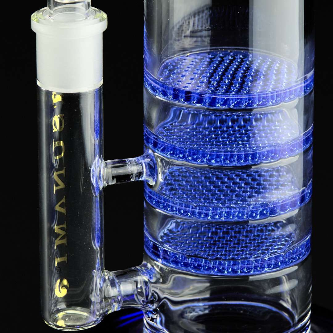 Bong cristal 45cm Tsunami HoneyComb con 4 disco percoladores