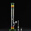 Bong cristal 46cm Amsterdam Rasta para hielo con base verde