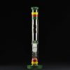 Bong cristal 46cm Amsterdam Rasta para hielo con base verde