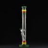 Bong cristal 46cm Amsterdam Rasta para hielo con base verde