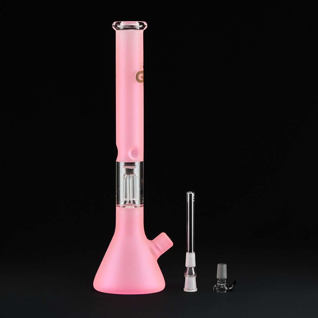Bong cristal 49cm Grace Rosa Fluor con percolador 6 brazos - Imagen 3