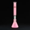 Bong cristal 49cm Grace Rosa Fluor con percolador 6 brazos