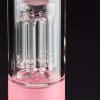 Bong cristal 49cm Grace Rosa Fluor con percolador 6 brazos