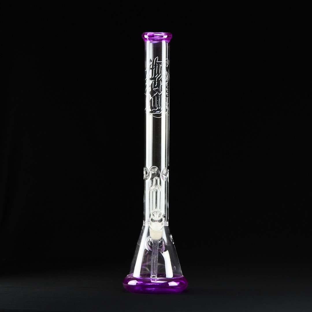 Bong cristal 51 cm Amsterdam perfil morado con percolador 4 brazos - Imagen 3