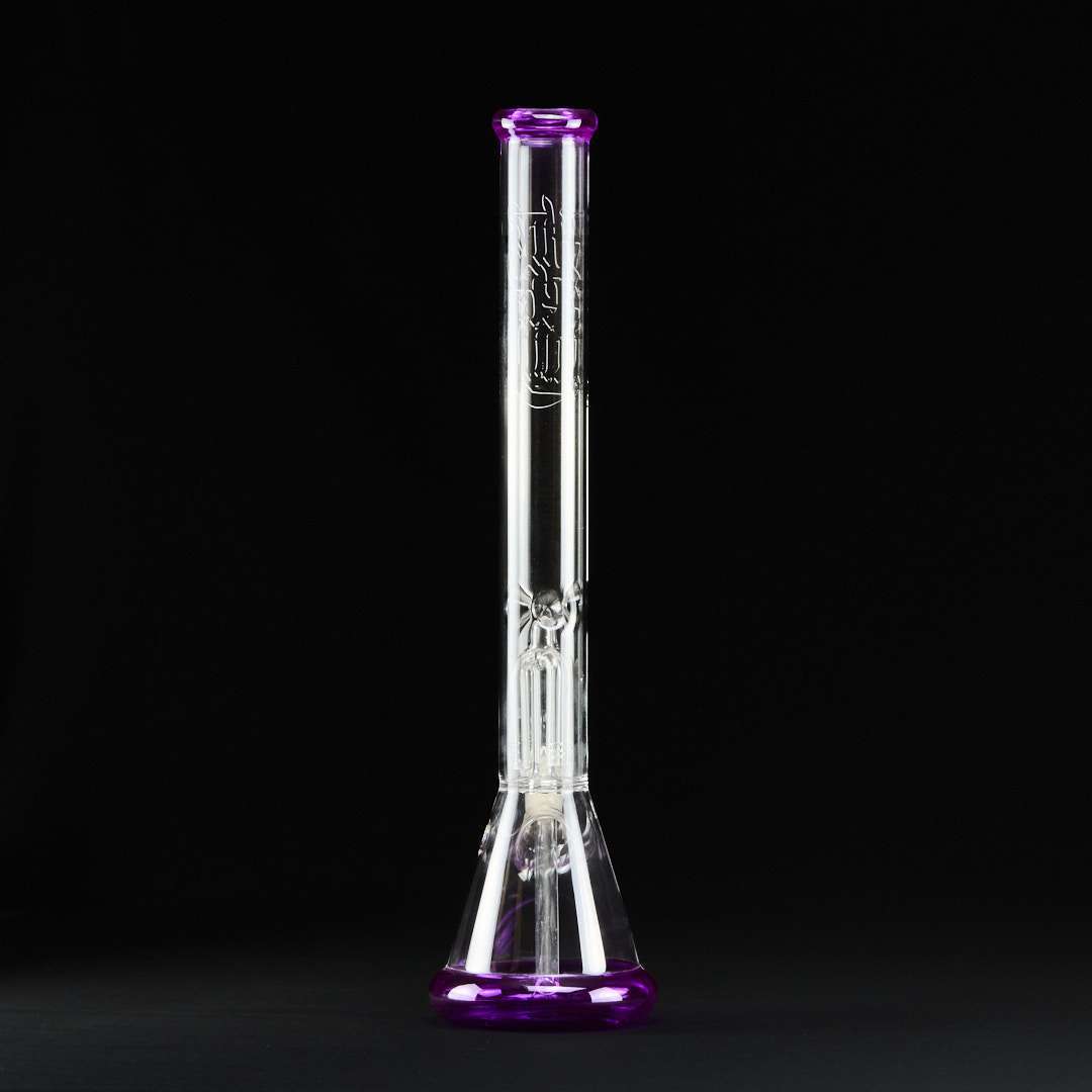 Bong cristal 51 cm Amsterdam perfil morado con percolador 4 brazos - Imagen 4
