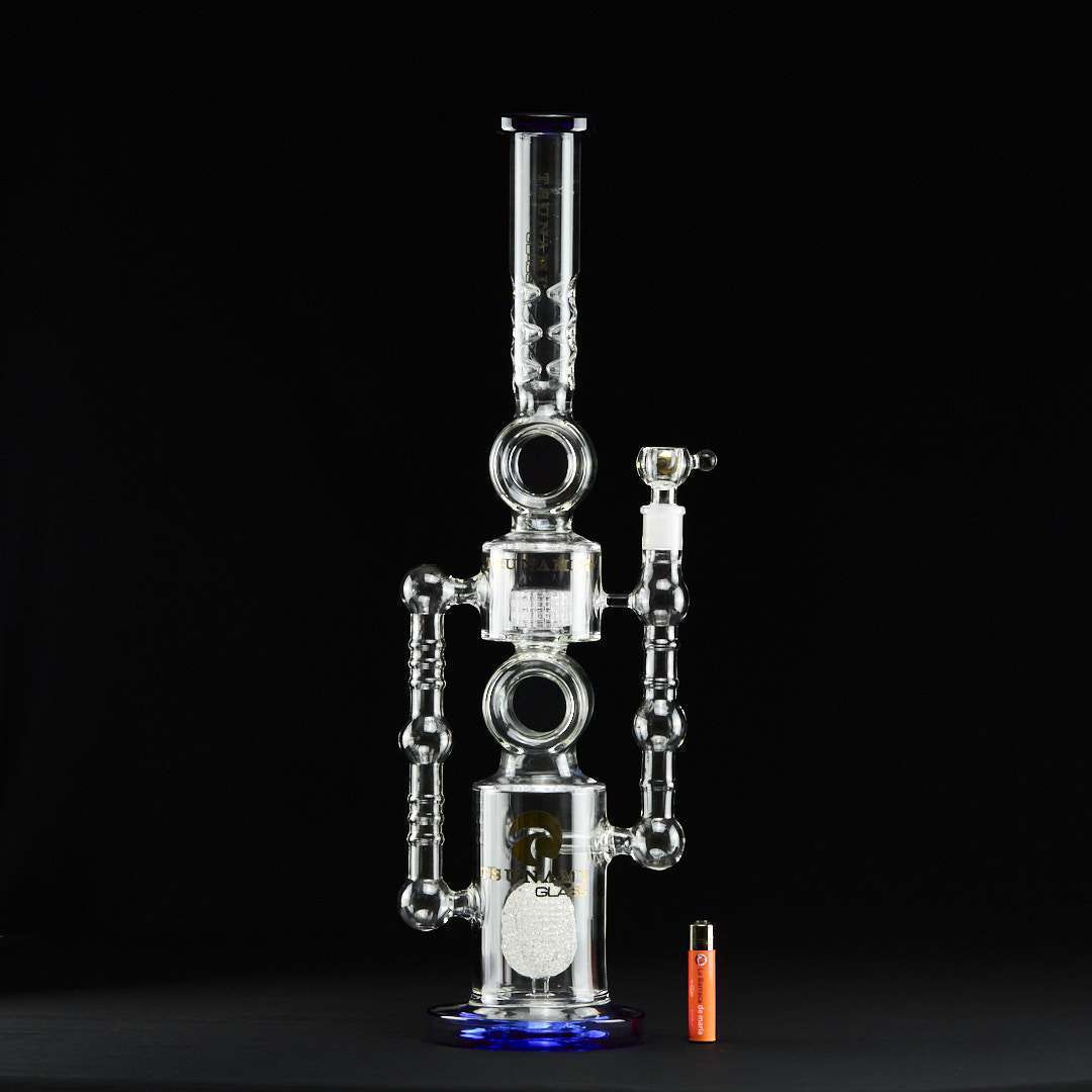 Bong cristal 55 cm Tsunami Donut Azul