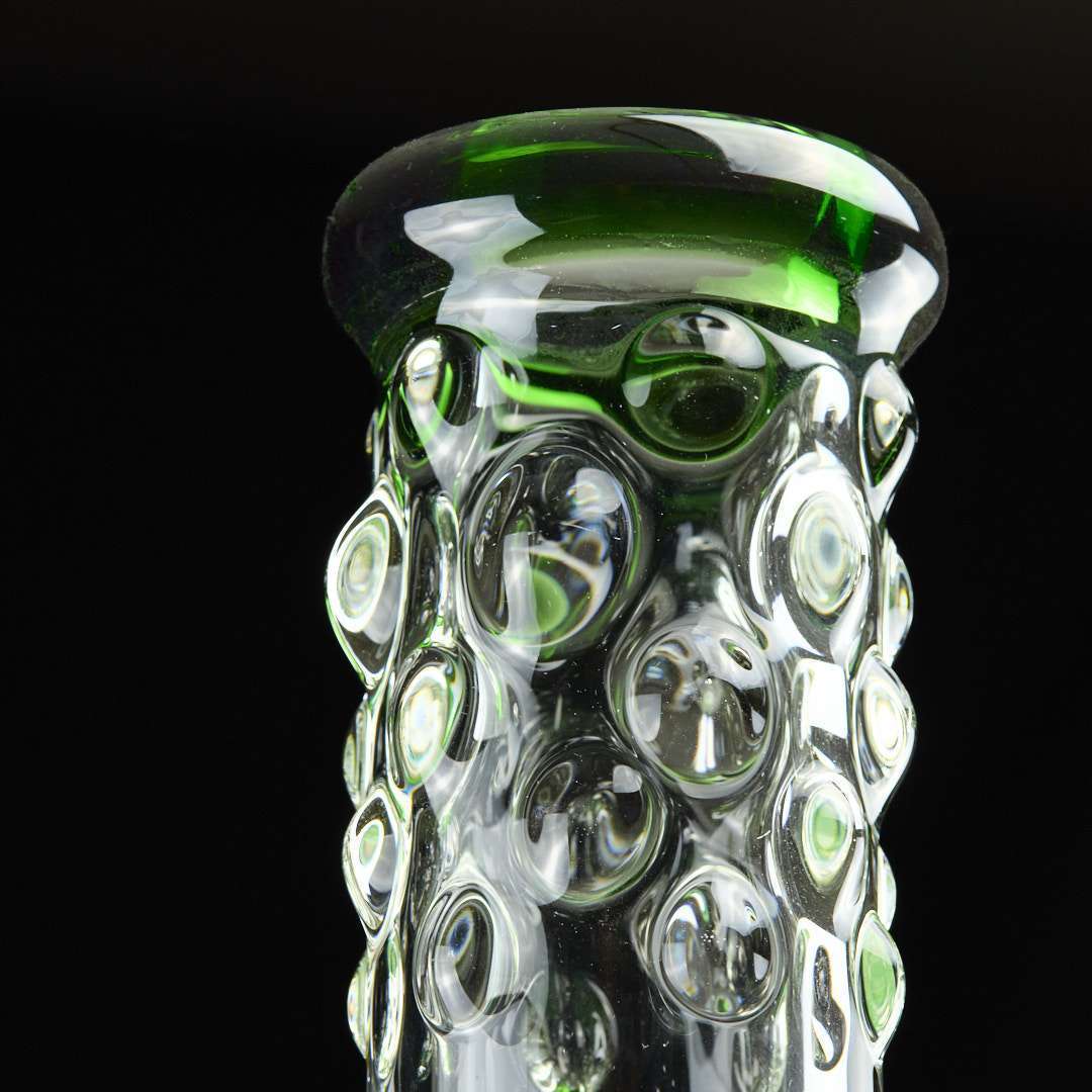 Bong cristal 57cm Grace con doble percolador y cilindro verde - Imagen 5