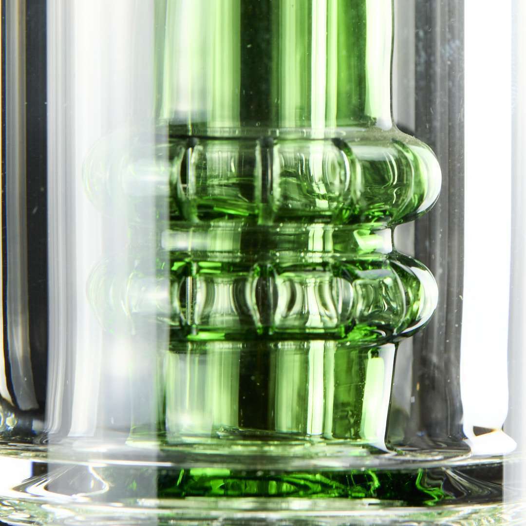 Bong cristal 57cm Grace con doble percolador y cilindro verde - Imagen 7
