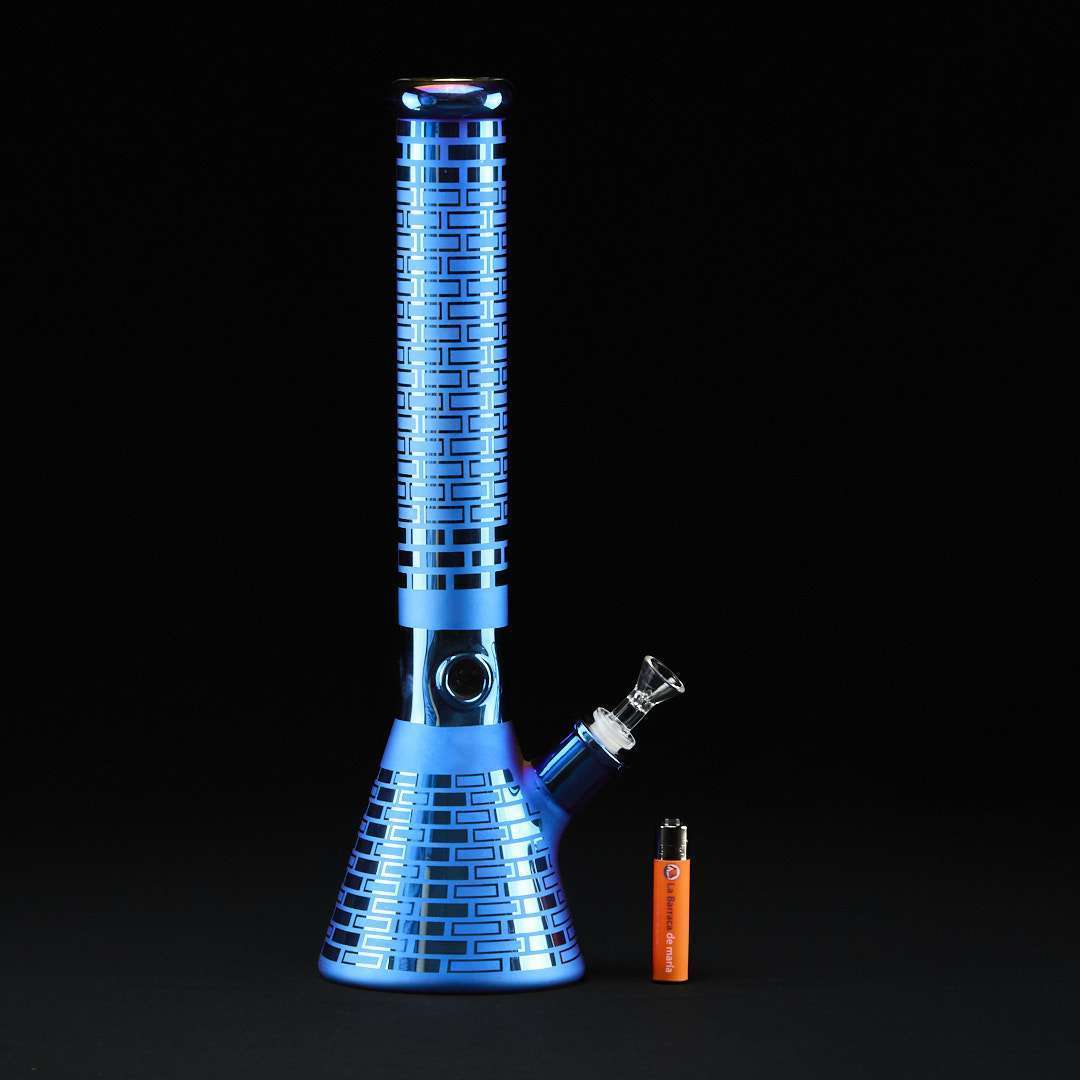 Bong de cristal 40cm Electro Coat azul - Imagen 2