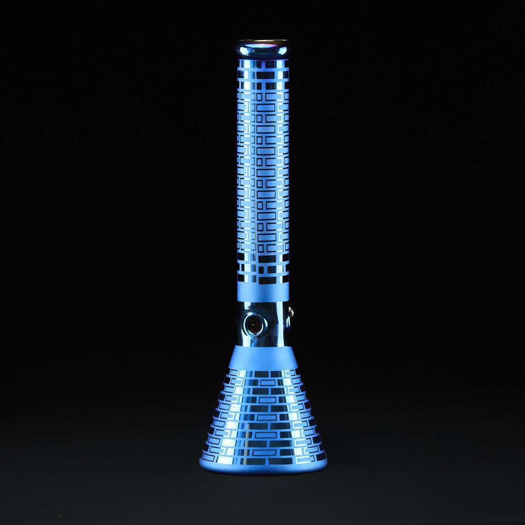 Bong de cristal 40cm Electro Coat azul - Imagen 3