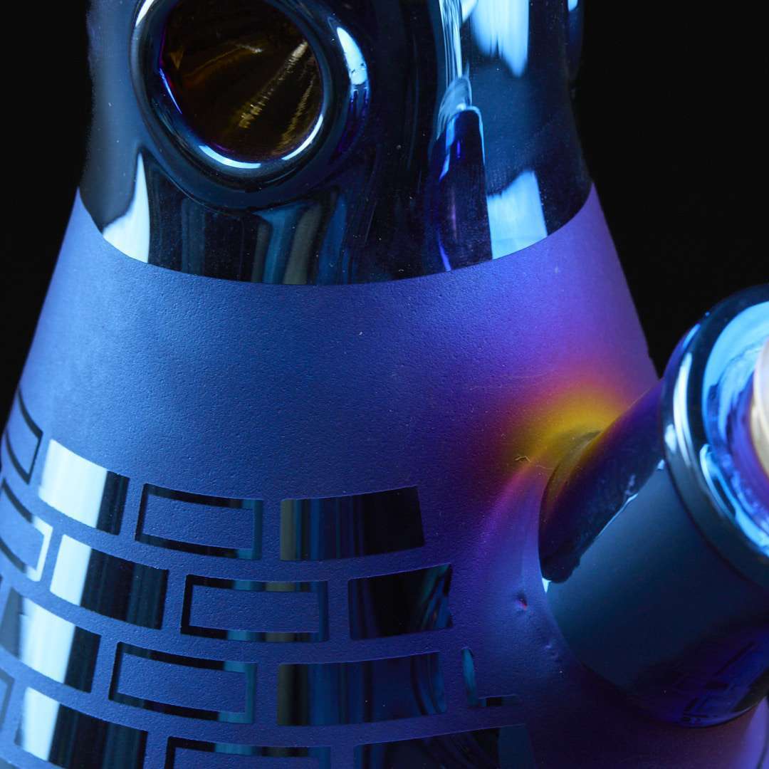 Bong de cristal 40cm Electro Coat azul - Imagen 7