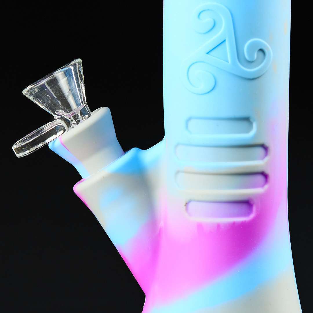 Bong de silicona 24cm Cónico Light Blue and Pink