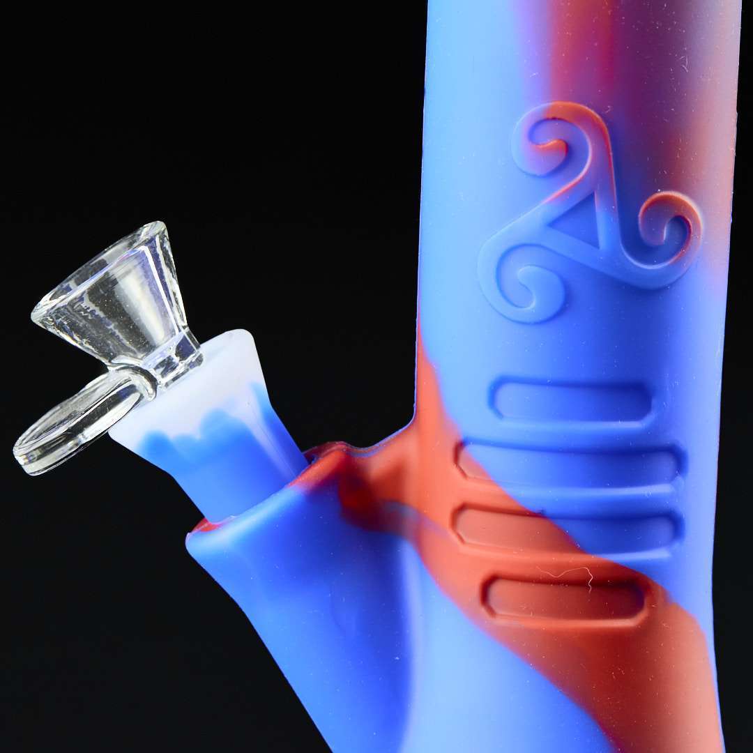 Bong de silicona 24cm Cónico Red and Blue